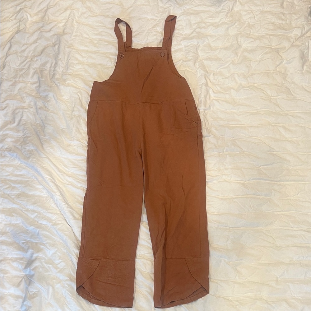 Amazon Women's Rust Brown Wide-Leg Overalls